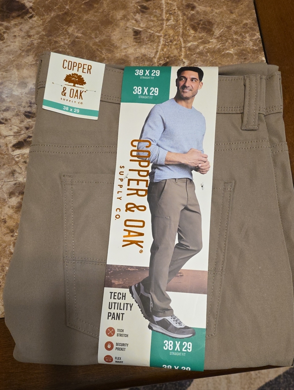 Copper & Oak Men's Tech Utility Cargo Pants — TAN
